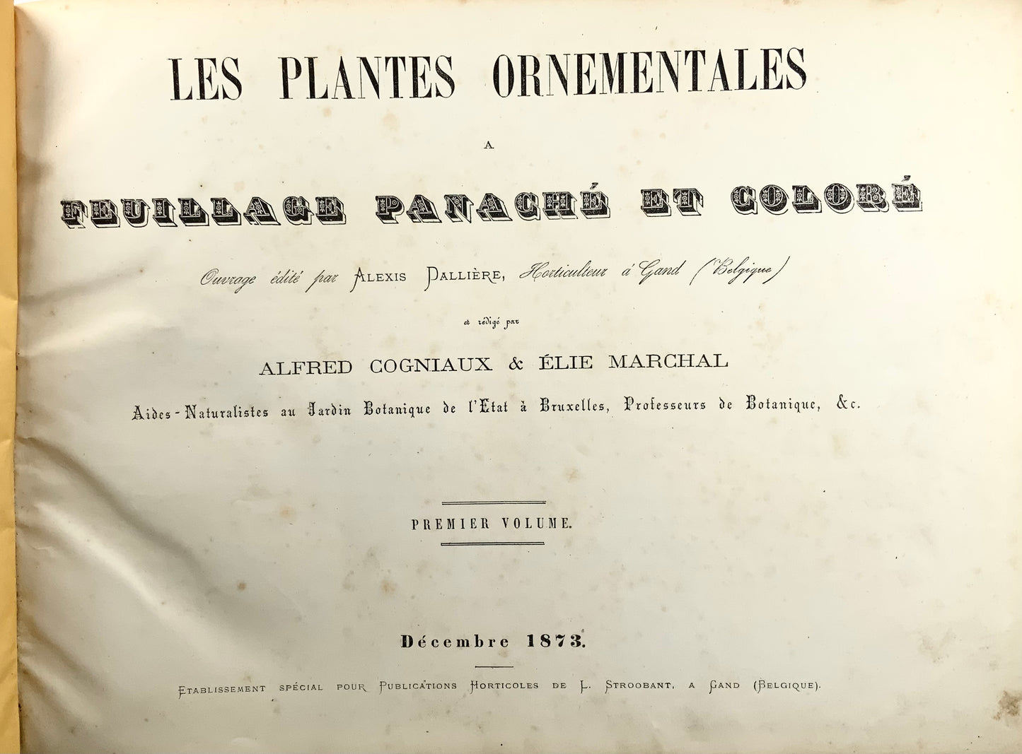 1873-74 Dallière, 2 oblong folio volumes on variegated plants, 60 fine plates, sole edition botany