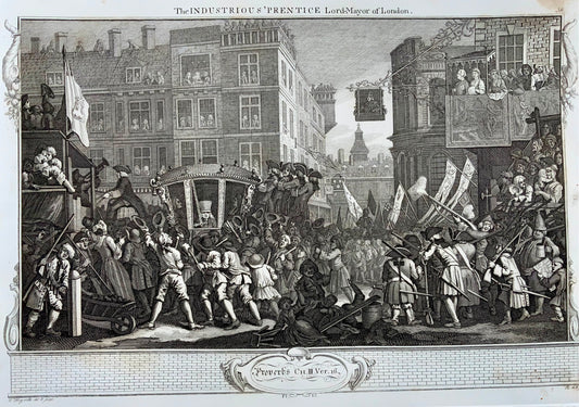 1790 c Hogarth del, Riepenhausen sc., L'apprenti industrieux, lord-maire
