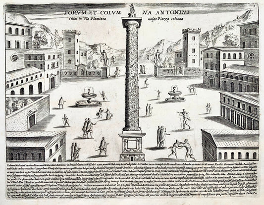 1624 Lauro, Giacomo, Column of Marcus Aurelius, quarto Master Engraving