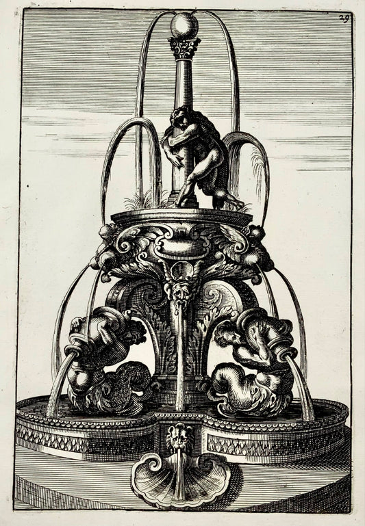 1662 Decorative baroque fountain (xxix), Boeckler, garden design