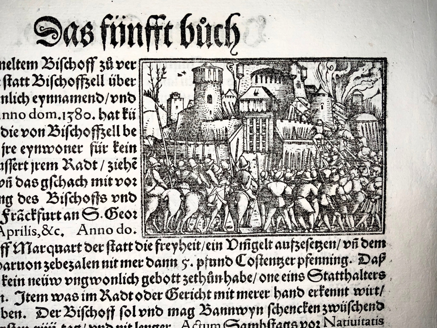 1548 Joh. Stumpf, Bischofzell, Switzerland, fine woodcut Leaf