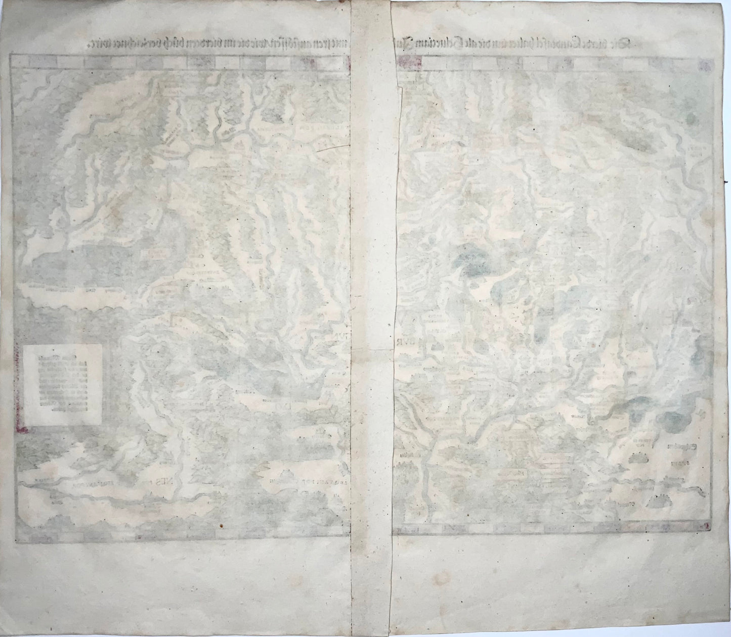 1548 Joh. Stumpf, Switzerland at time of Julius Caesar folio woodcut map