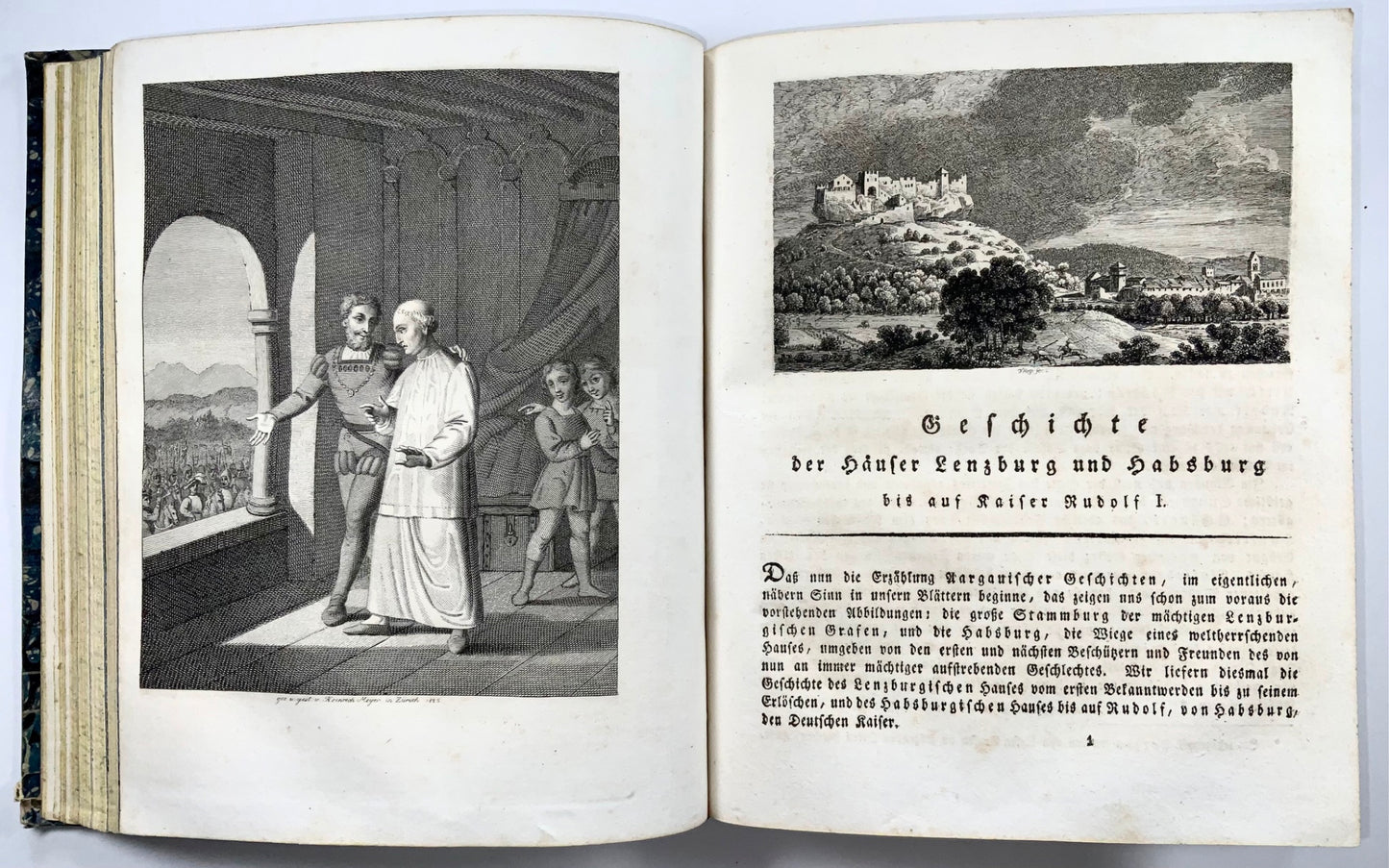 1819-29 Neujahrsblatt pour Argovie, Suisse, ensemble complet, illustré