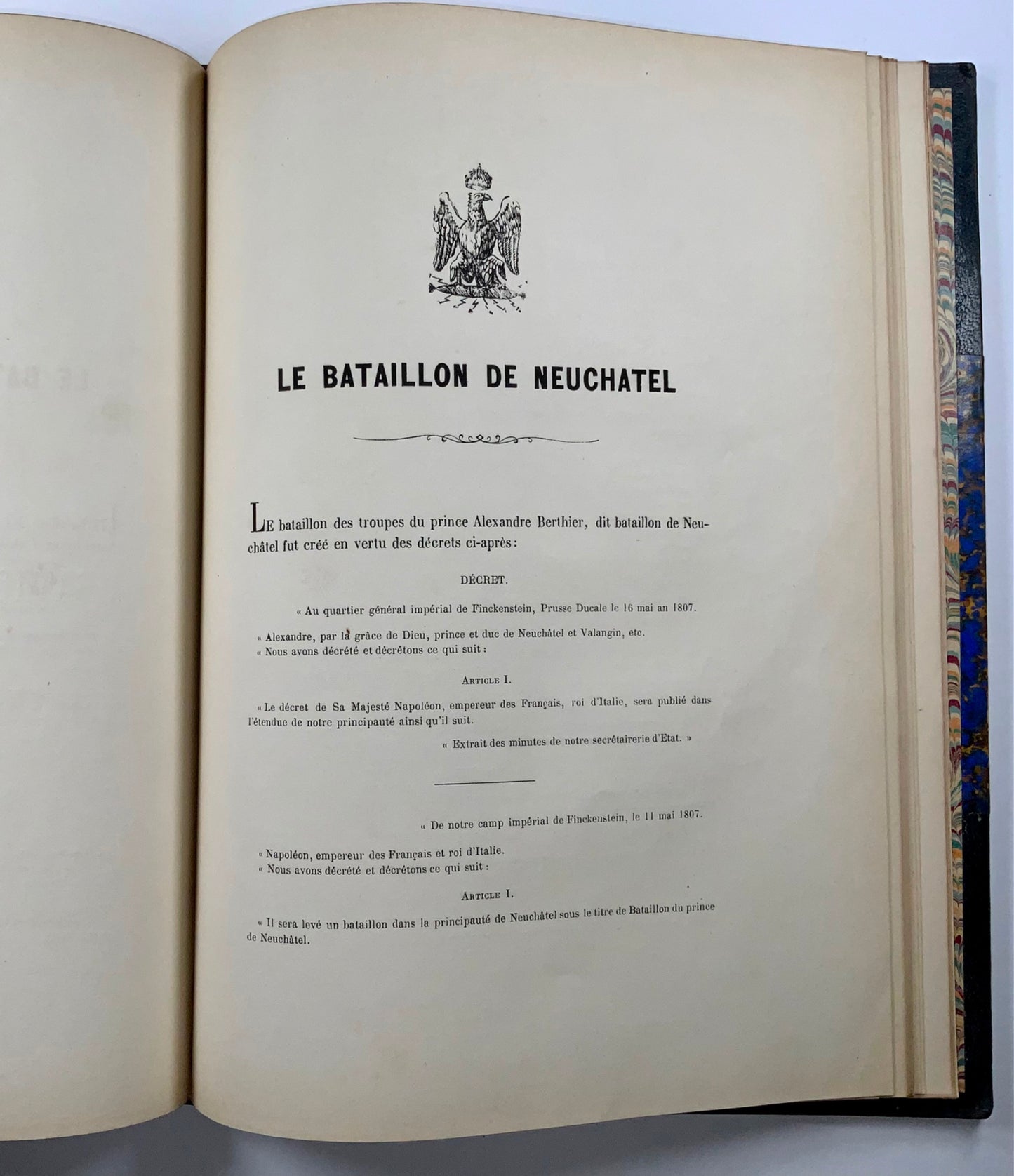 1831 Sort de la principauté de Neuchâtel, Suisse. Copie d'Earl Roseberry. Ex-libris.