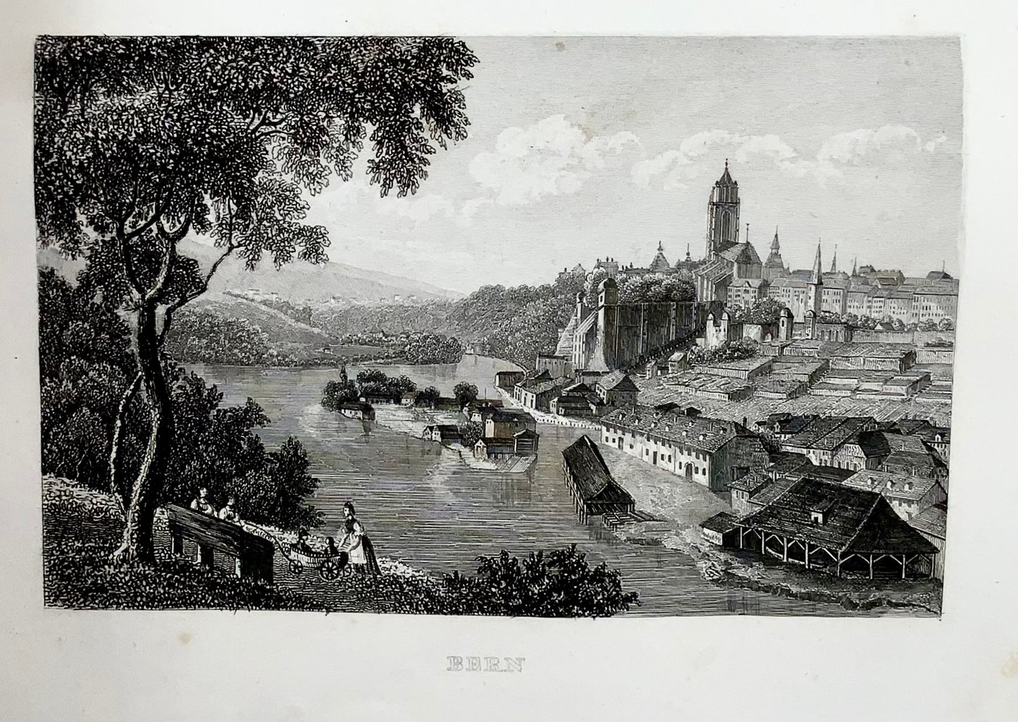 1844 Suisse Illustré de 100 gravures sur acier. Livre