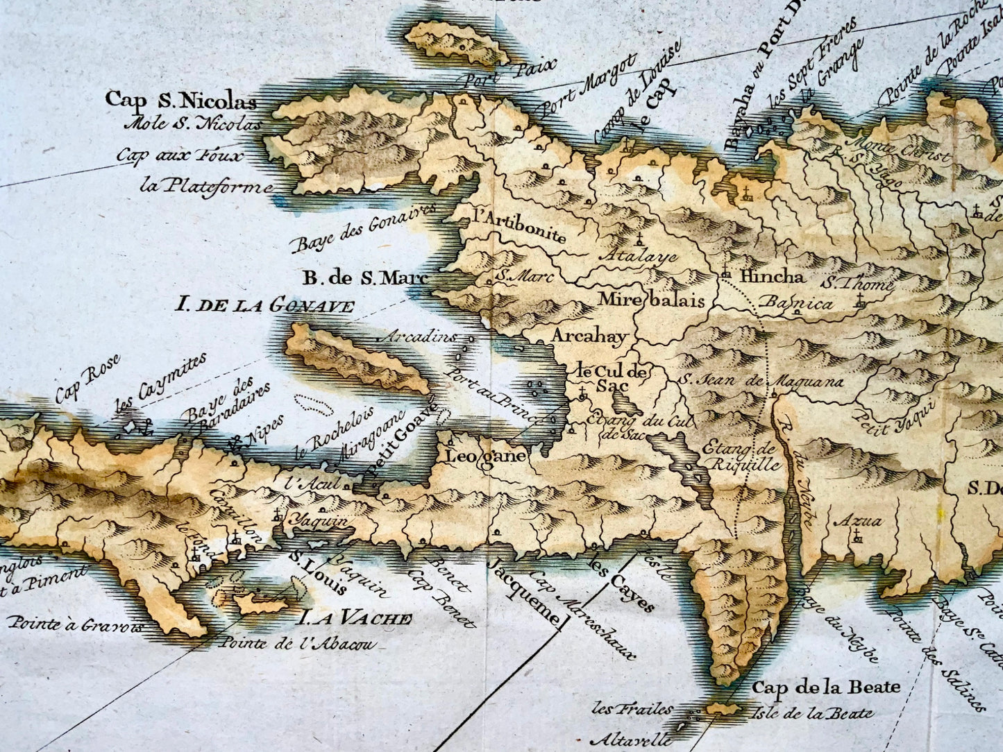 1775 A. van Krevelt; Carte de l'Isle de Saint Domingue, Hispaniola - Carte