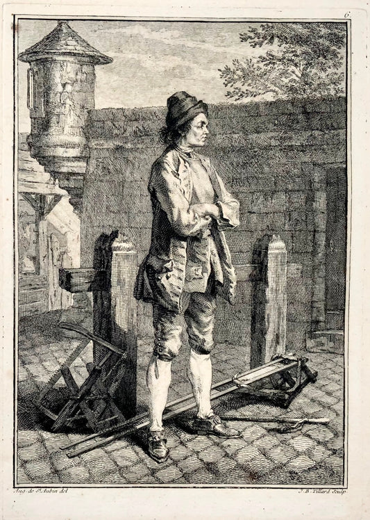 1768 Saint-Aubin, Charpentier, commerce, eau-forte, Les Commissionnaires ultramontains