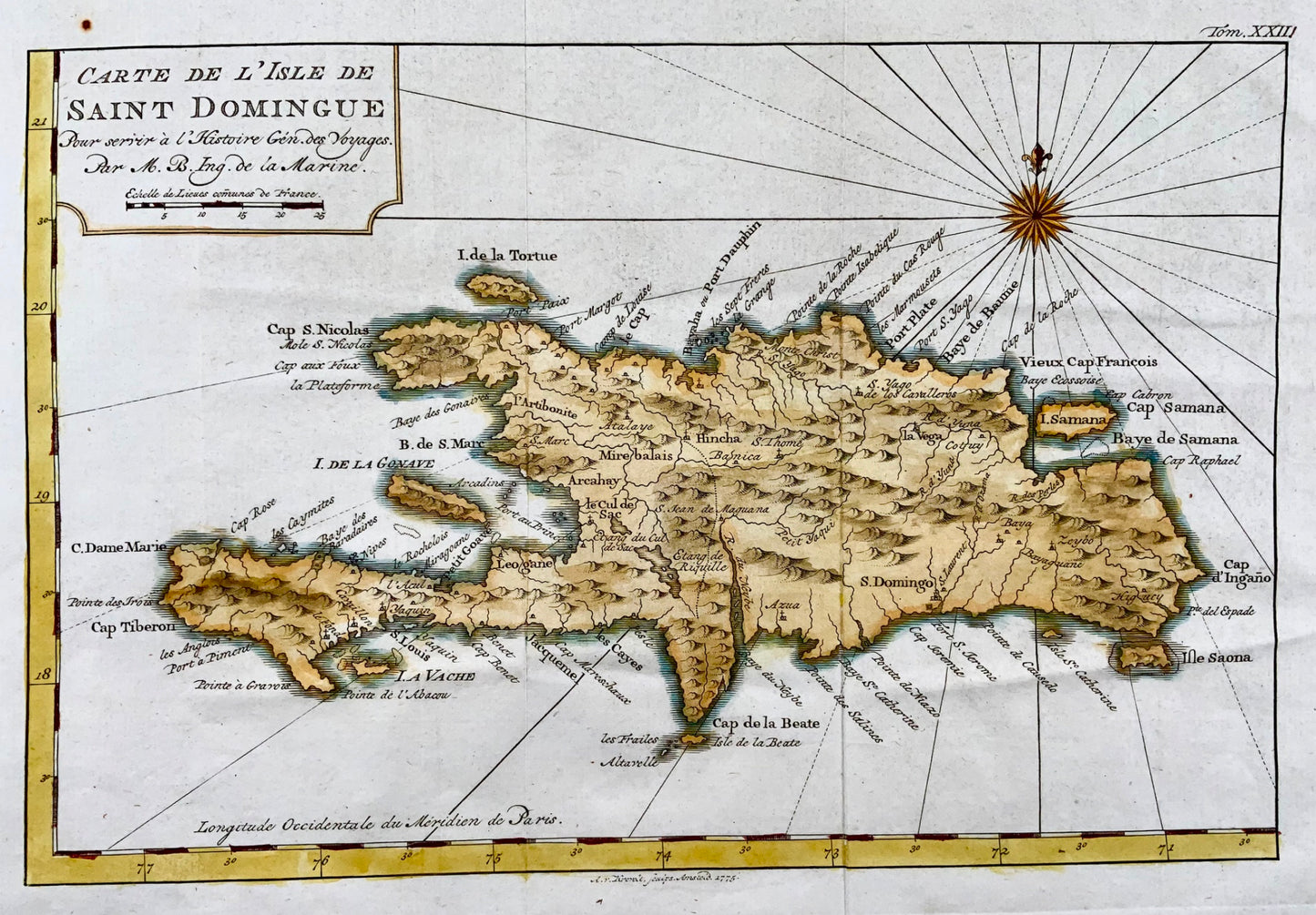 1775 A. van Krevelt; Carte de l' Isle de Saint Domingue, Hispaniola - Map