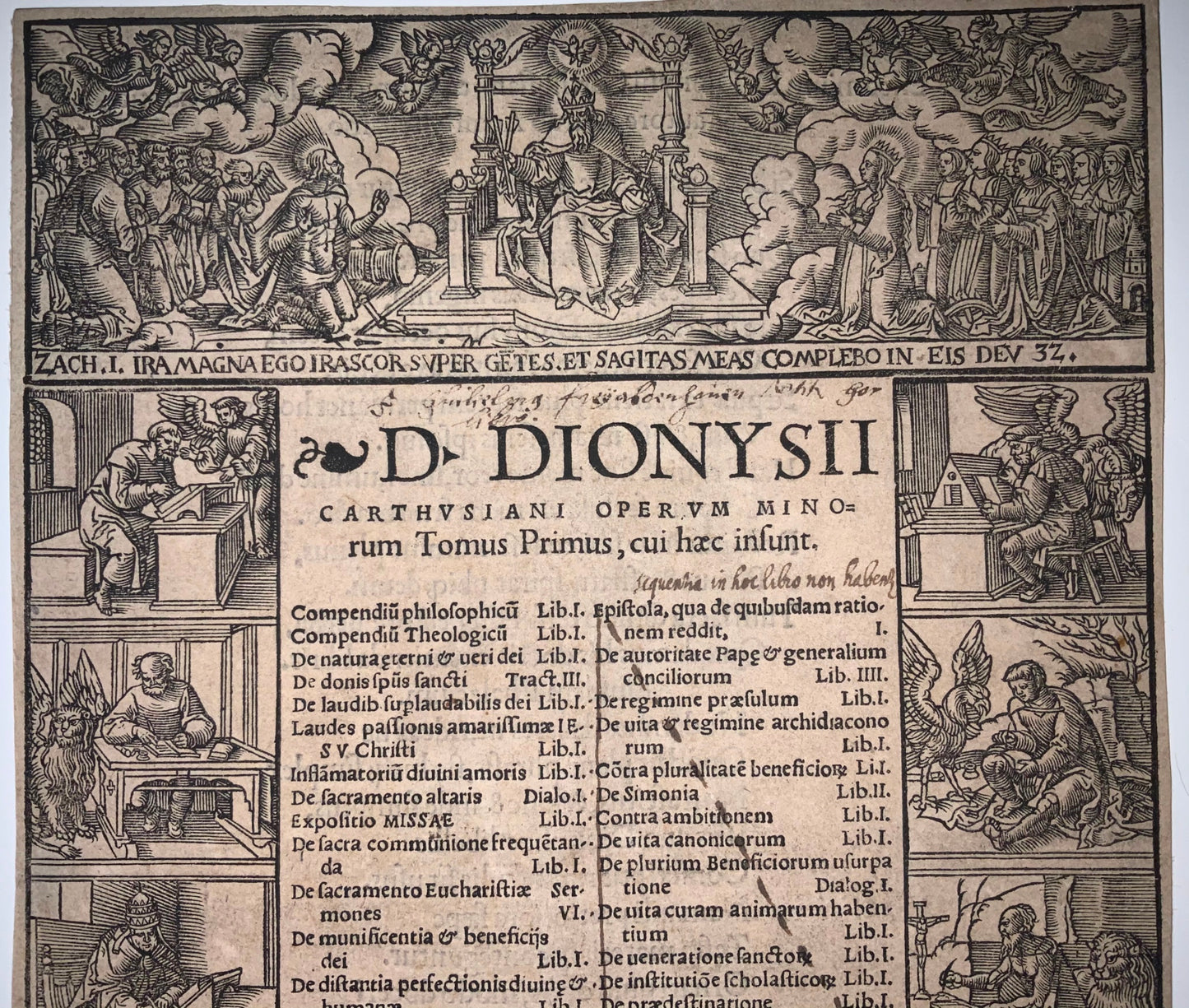 1532 Anton Woensam (c.1493-96-c.1541) Woodcut title page Folio Dionysii - Master Engraving