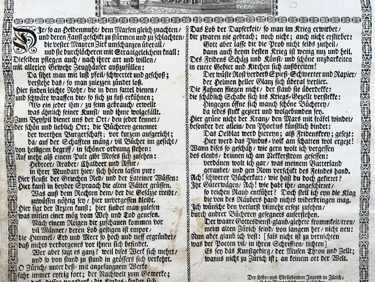 1661 Journal, Ode à la bibliothèque municipale, Zurich, Suisse, bibliothécographie