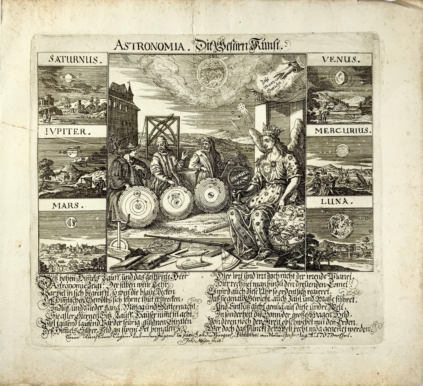 1707 Bordée, Joh. Meyer, Astronomie. Die Gestirn Kunst [Astronomie], folio