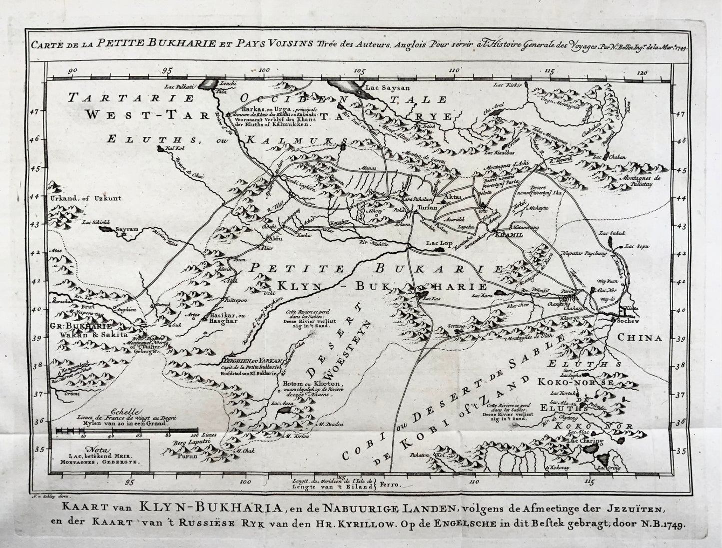 1770 Schley, Xinjiang Uygur Zizhiqu, Tien Shan, Sinkiang, map of China