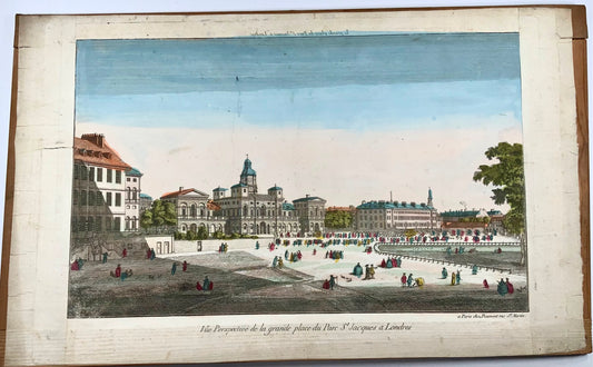 1768 LONDON: Daumont Horse Guards Parade Optical Print [recto Vue de Frankfort] - Topography