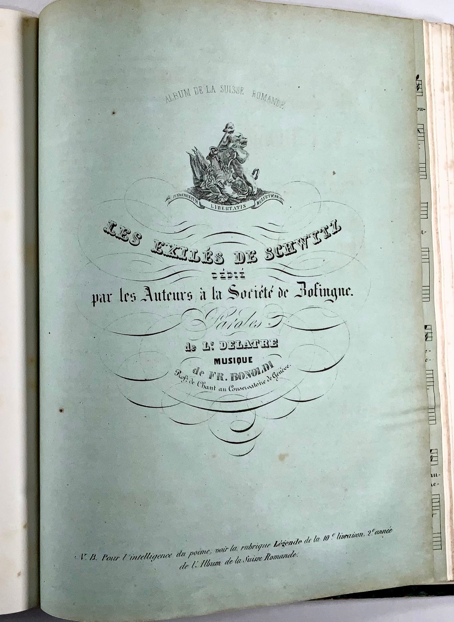 1843-4 [Périodique] Album de la Suisse Romande, 46 planches fines, Suisse, livre