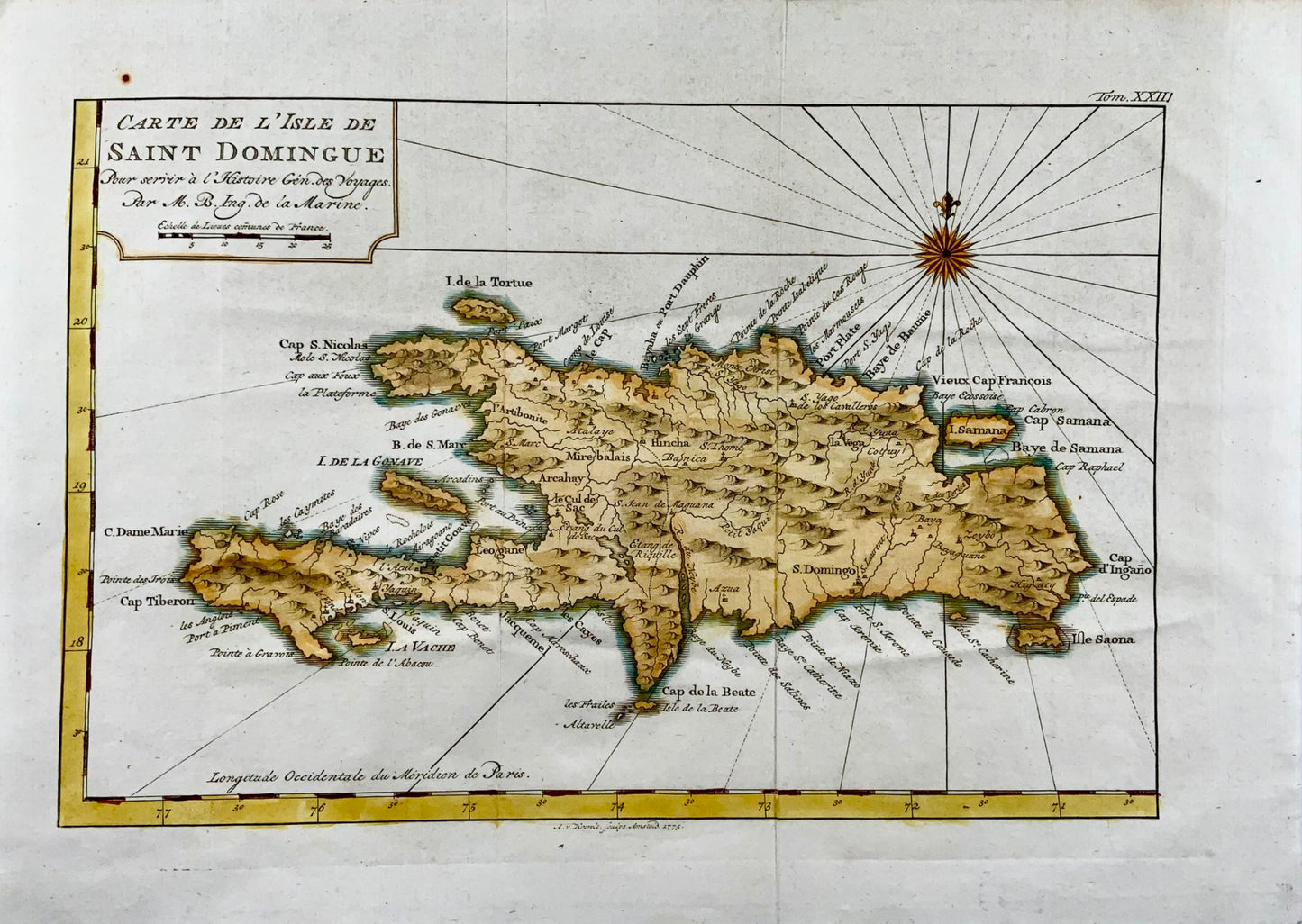 1775 A. van Krevelt; Carte de l' Isle de Saint Domingue, Hispaniola - Map