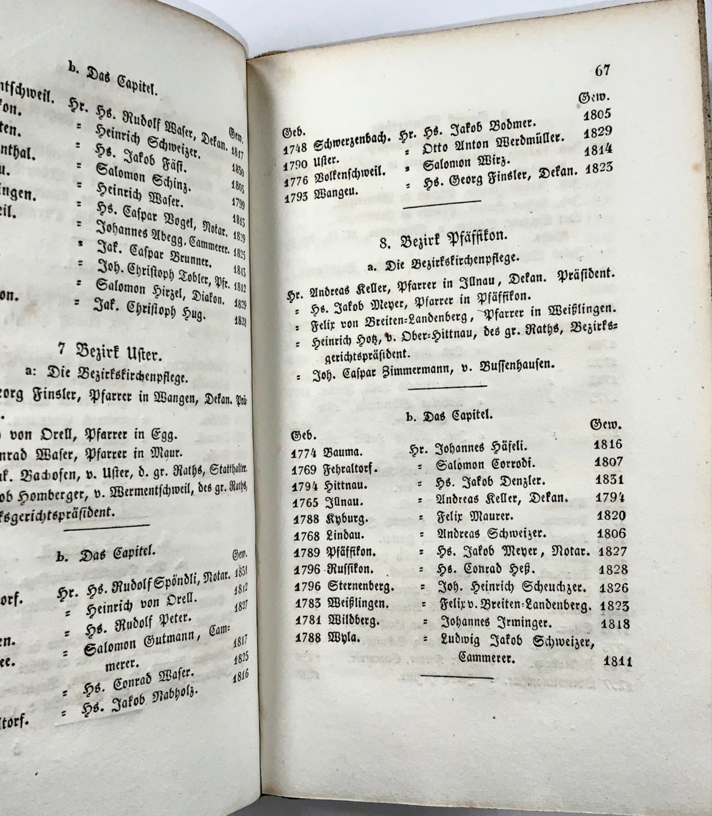 1832 Annuaire suisse des fonctionnaires du canton de Zurich, livre