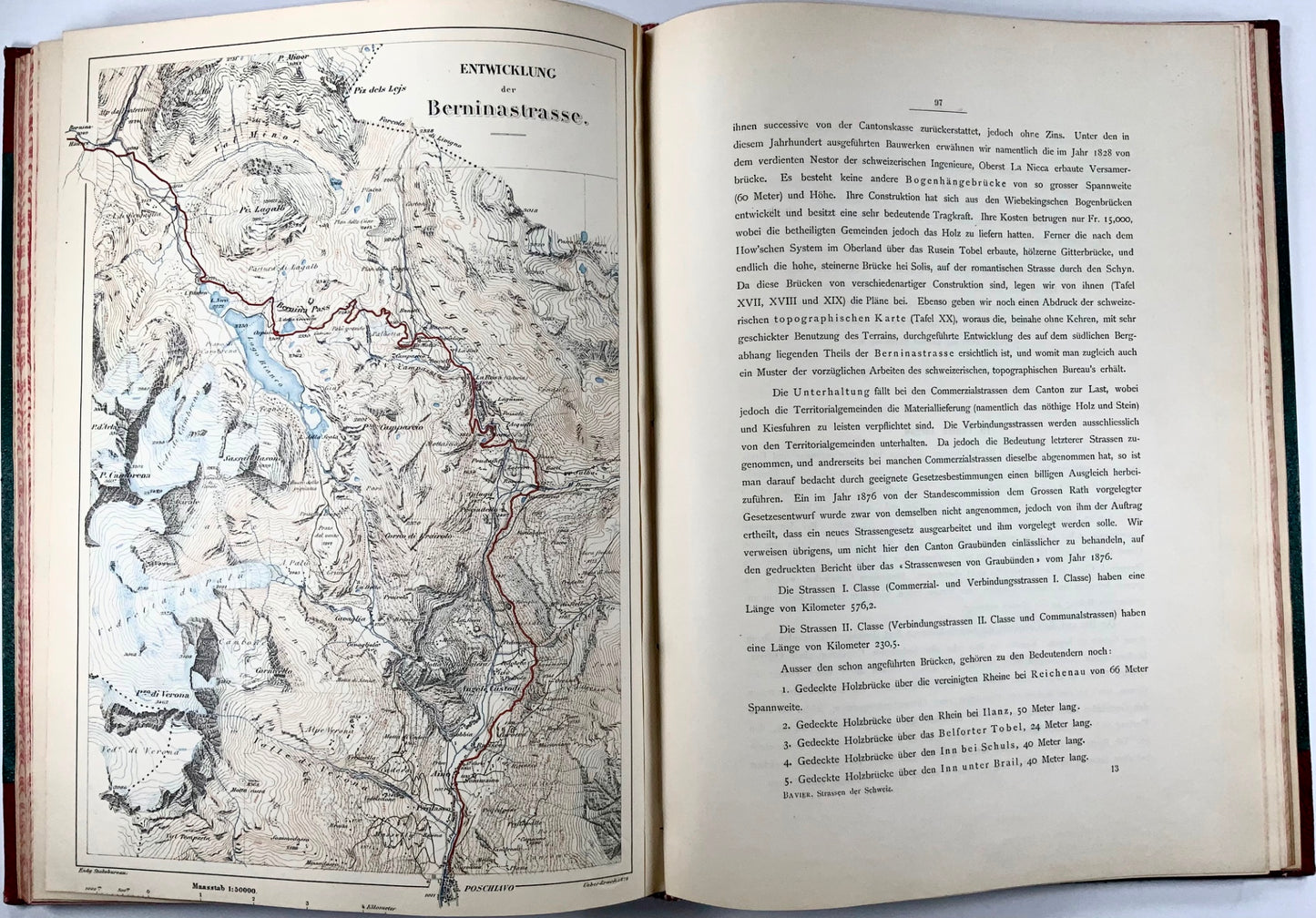 1878 Travaux classiques sur la construction de routes alpines et la Poste Suisse