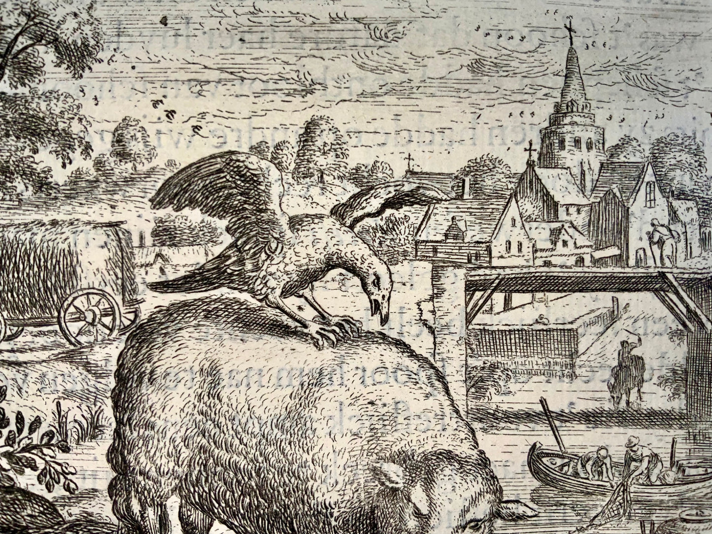 1617 Gheeraerts, Maître Gravure, Ésope : Le Corbeau et le Mouton, Fable