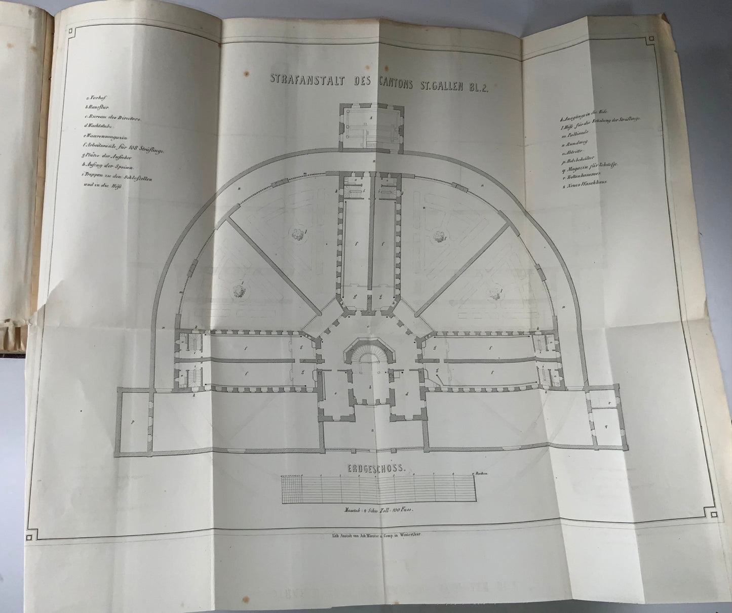 1851 Mooser, travaux sur la réforme pénale et l'architecture pénitentiaire en Suisse