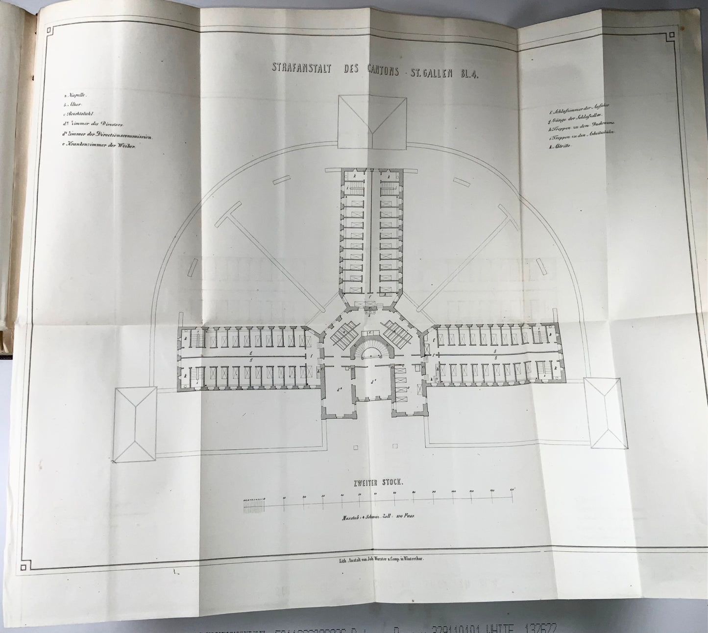 1851 Mooser, travaux sur la réforme pénale et l'architecture pénitentiaire en Suisse